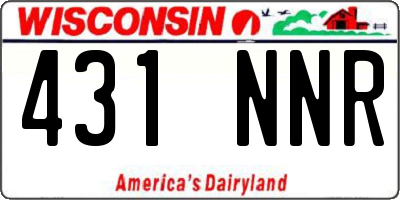 WI license plate 431NNR