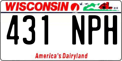 WI license plate 431NPH
