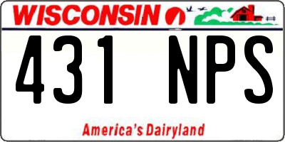 WI license plate 431NPS