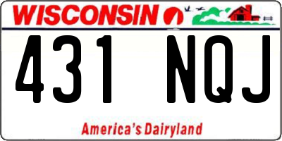 WI license plate 431NQJ