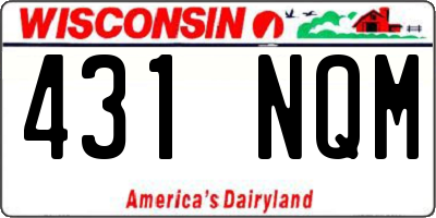 WI license plate 431NQM