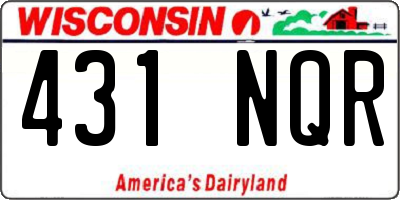 WI license plate 431NQR