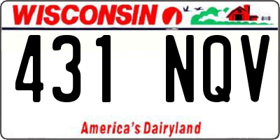 WI license plate 431NQV