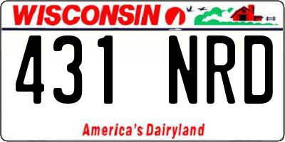 WI license plate 431NRD