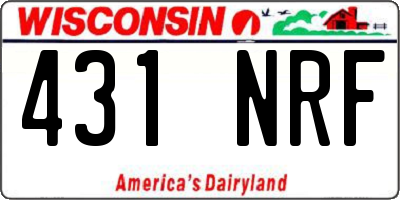 WI license plate 431NRF