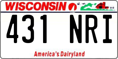 WI license plate 431NRI