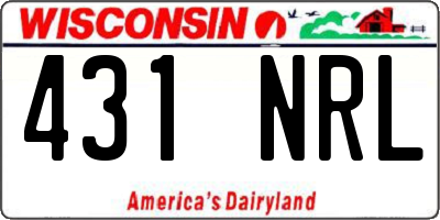 WI license plate 431NRL