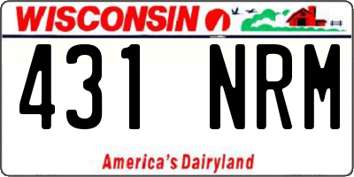 WI license plate 431NRM