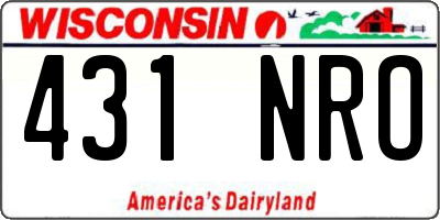 WI license plate 431NRO