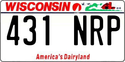 WI license plate 431NRP