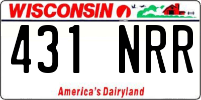 WI license plate 431NRR