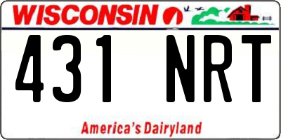 WI license plate 431NRT