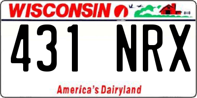 WI license plate 431NRX
