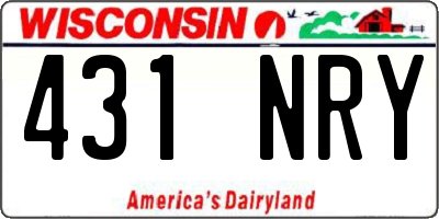 WI license plate 431NRY