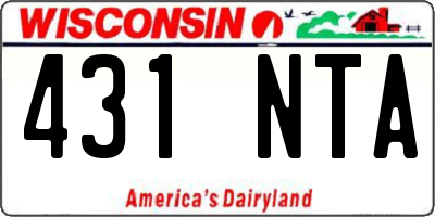 WI license plate 431NTA