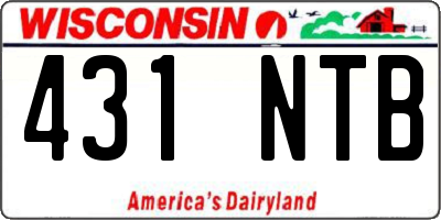 WI license plate 431NTB