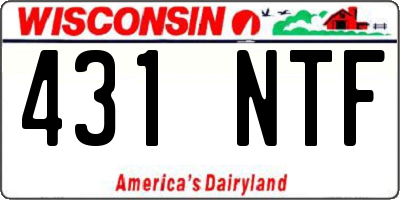 WI license plate 431NTF