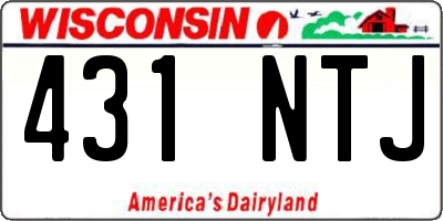WI license plate 431NTJ