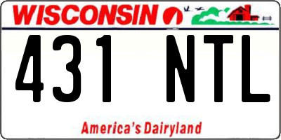 WI license plate 431NTL