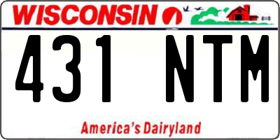 WI license plate 431NTM