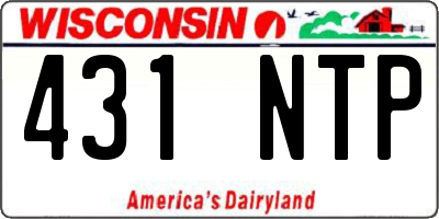 WI license plate 431NTP