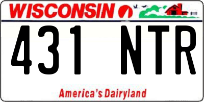 WI license plate 431NTR