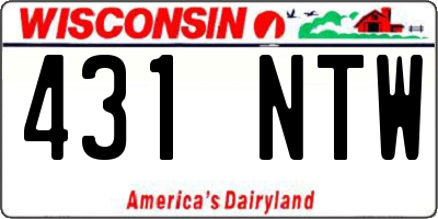 WI license plate 431NTW