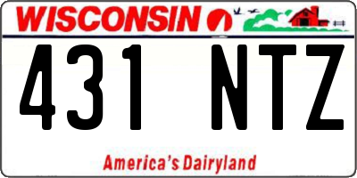 WI license plate 431NTZ