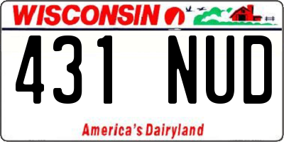 WI license plate 431NUD