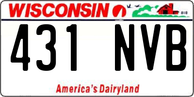 WI license plate 431NVB