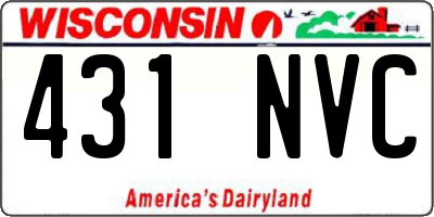 WI license plate 431NVC