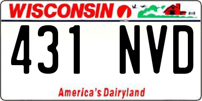 WI license plate 431NVD