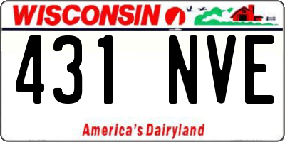 WI license plate 431NVE
