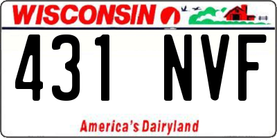 WI license plate 431NVF