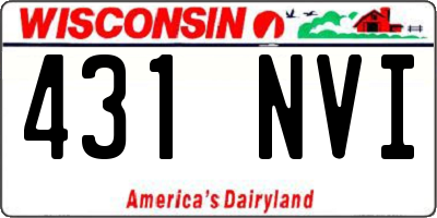 WI license plate 431NVI