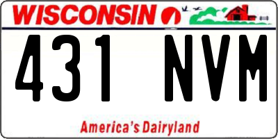WI license plate 431NVM