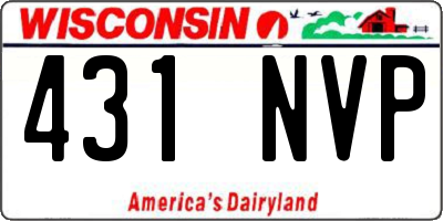 WI license plate 431NVP