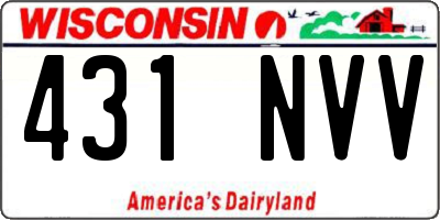 WI license plate 431NVV