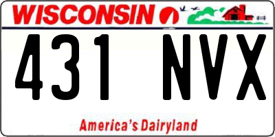 WI license plate 431NVX