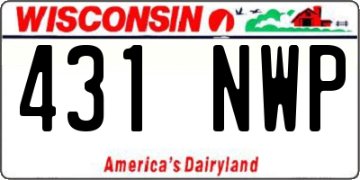 WI license plate 431NWP