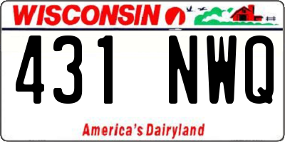 WI license plate 431NWQ