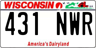 WI license plate 431NWR