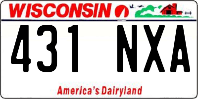 WI license plate 431NXA
