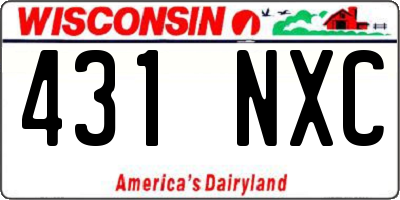 WI license plate 431NXC