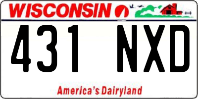 WI license plate 431NXD