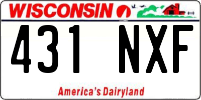 WI license plate 431NXF