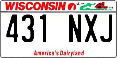 WI license plate 431NXJ