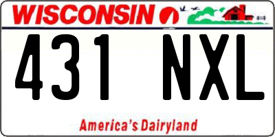 WI license plate 431NXL