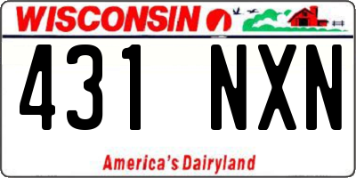 WI license plate 431NXN