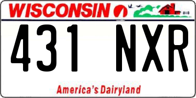 WI license plate 431NXR